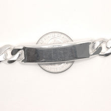 Load image into Gallery viewer, 925 Sterling Silver Personalized Custom Engraved Curb Link ID Bracelet 11mm Wide