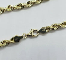 Load image into Gallery viewer, 10k Solid Yellow Gold D/C Rope Chain Men's Necklace 6mm 22"