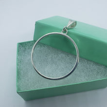 Load image into Gallery viewer, 925 Sterling Silver Mexican 1 Peso Bezel 34 mm Coins Prong Back Square Edge