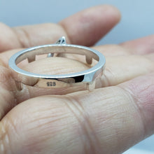 Load image into Gallery viewer, Sterling Silver Nickel Bezel 22 mm Coins Prong Back Square Edge 5 Cent No Coin