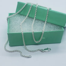 Load image into Gallery viewer, 925 Solid Sterling Silver Spiga Wheat Chain Necklace Men Women 1.5mm, 16" - 24"