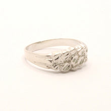 Load image into Gallery viewer, 925 Sterling Silver Diamond Cut Finish Nugget Ring Band 5/16 Inch Wide Size 5-13