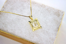 Load image into Gallery viewer, Authentic 10K Gold Plate Initial Alphabet Letter Pendant with Box Chain