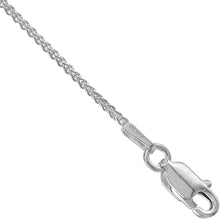 Load image into Gallery viewer, 925 Solid Sterling Silver Spiga Wheat Chain Necklace Men Women 1.5mm, 16" - 24"