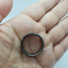 Load image into Gallery viewer, Titanium Wedding Band Ring Beveled Edges Brushed Finish Flat 6mm size 6.5 to 14