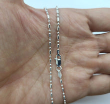 Load image into Gallery viewer, 925 Sterling Silver Dot Dash Pallini Bead Ball Chain Necklace Bracelet 1.8mm