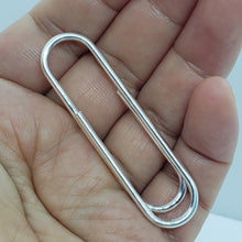 Load image into Gallery viewer, 925 Sterling Silver Large Paper Clip Money Clip Made in Italy 2 3/8 x 5/8 inch