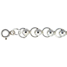 Load image into Gallery viewer, 925 Sterling Silver Anklet with Large Polished Beads 7mm, Fits 9" to 10" Ankles