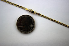 Load image into Gallery viewer, 10K Authentic Solid Yellow Gold Cuban Chain Bracelet Anklet 2.5mm/7~10"&16"~26"