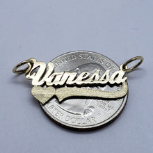 Load image into Gallery viewer, 14K Solid Yellow Gold Handmade Personalized Custom Name Pendant Charm with Heart