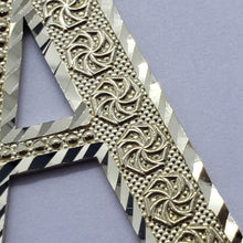 Load image into Gallery viewer, 10K Solid Yellow Gold Diamond Cut Initial Alphabet Letter Pendant Charm 4 Sizes