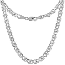 Load image into Gallery viewer, 925 Sterling Silver Infinity Figure 8 Link Chain Beveled Edges 6mm 8" to 24"