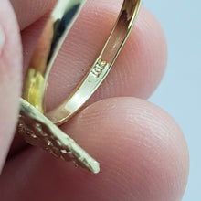 Load image into Gallery viewer, 10K Yellow Solid Gold Flat Heart Nugget Ring Small Medium Large Ring Size 3-11