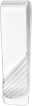Load image into Gallery viewer, Sterling Silver Money Clip Diagonal Stripes for Men Made in Italy 5/8 X 2 inch