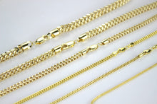 Load image into Gallery viewer, Authentic 14K Hollow Yellow Gold Franco Necklace Chain 2-3.5mm/16-30"