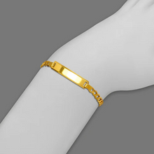 Load image into Gallery viewer, 14K Yellow Gold Baby ID Bracelet Curb X-Light 5mm ID 3mm Chain 6 Inch Engraving