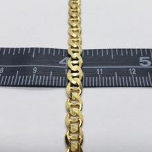 Load image into Gallery viewer, Authentic 14K Solid Yellow Gold Concave Mariner Chain Necklace 4.6mm 22" ~ 26"