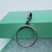 Load image into Gallery viewer, 925 Sterling Silver Dime Bezel 18 mm Coins Prong Back Illusion Edge High Quality