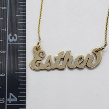 Load image into Gallery viewer, 10K Solid Yellow Gold Handmade Personalized/Custom Name Pendant with/out chain
