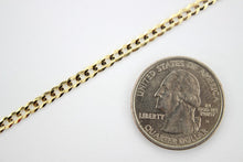 Load image into Gallery viewer, 10K Authentic Solid Yellow Gold Cuban Chain For Men Women 3mm/7"~9"&16"~30"