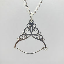 Load image into Gallery viewer, 925 Solid Sterling Silver Large Charm Holder Pendant 1 1/2 inch Tall Made in USA
