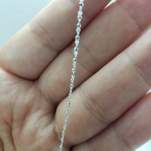 Load image into Gallery viewer, 925 Sterling Silver Diamond Cut Twisted Serpentine Chain Bracelet Necklace 1.1mm
