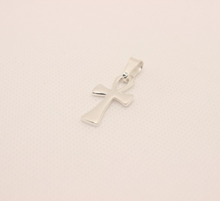 Load image into Gallery viewer, 925 Sterling Silver Dainty Simple Ankh Cross Pendant 1inch 27mm without bail