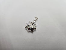 Load image into Gallery viewer, 925 Sterling Silver Hollow Sun with Face Pendant Italy 5/8 (16mm) Inch Tall
