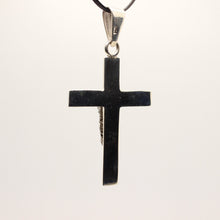 Load image into Gallery viewer, Sterling Silver Plain Simple Flat Cross Pendant Christian Jesus Crucifix 49mm
