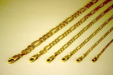 Load image into Gallery viewer, 14K SOLID GOLD FIGARO LINK CHAIN NECKLACE BRACELET FOR MEN WOMEN 2.5~8.5mm 7~30"