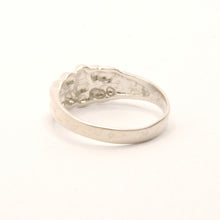 Load image into Gallery viewer, 925 Sterling Silver Diamond Cut Finish Nugget Ring Band 5/16 Inch Wide Size 5-13