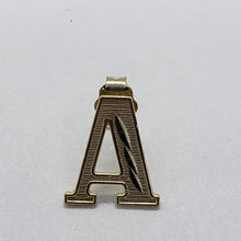 Load image into Gallery viewer, 10K solid Yellow Gold Diamond Cut Initial Alphabet Letter Stud Earrings A to Z