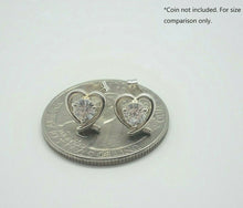 Load image into Gallery viewer, Sterling Silver Small Heart Earring with CZ