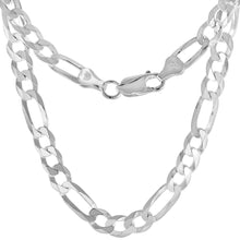 Load image into Gallery viewer, 925 Sterling Silver Thin Flat Figaro Link Chain Necklace Bracelet 6mm 7" to 30"