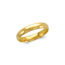 Load image into Gallery viewer, 14K Solid Gold 4mm Plain Wedding Band Ring Men Women Yellow White Sizes 5-11