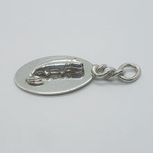 Load image into Gallery viewer, Sterling Silver Fish Oval Tag Key Ring Pendant 1 3/4 inches Long High Quality