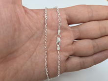 Load image into Gallery viewer, 925 Sterling Silver Puffed Anchor Chain Anklet 2.4mm, Fits 9" to 9.5" Ankles