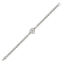 Load image into Gallery viewer, 14K White Gold Fancy Bracelet High Polished 5mm Wide 14mm Center Set Avail.