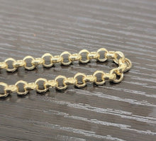 Load image into Gallery viewer, 10K Yellow Gold Hollow Rolo Chain Necklace 5.5mm 24" Last One Clearance Sale