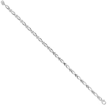 Load image into Gallery viewer, 925 Sterling Silver Daintly Ichthys Link Christian Bracelet 5mm, 7" Long