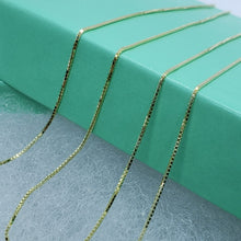 Load image into Gallery viewer, Solid 10K Yellow Gold Box Chain Necklace for Women Girl o.55 mm 16" 20" 24"