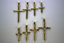 Load image into Gallery viewer, Authentic 10K Yellow Gold Cross Pendant Charm with 4 Sizes