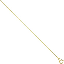 Load image into Gallery viewer, 10K Solid Gold Box Chain Necklace Women Girl 0.5mm and o.6 mm 16" 18" 20" 22"