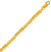 Load image into Gallery viewer, 14K Yellow Gold Faceted Diamond Cut Bracelet 7 mm 7" Chain Crafted to shimmer