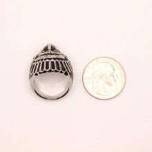 Load image into Gallery viewer, Stainless Steel Native American Chief Head Biker Ring Band 1 3/16 Inch Wide