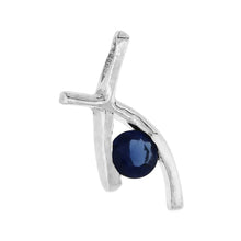 Load image into Gallery viewer, 925 Sterling Silver Colored Cubic Zirconia Bypass Pendant 3/4 Inch (19mm) Long