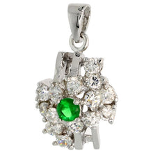 Load image into Gallery viewer, 925 Sterling Silver Cocktail CZ Birthstone Pendant 1/2 Inch (13mm) Long