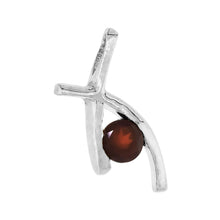 Load image into Gallery viewer, 925 Sterling Silver Colored Cubic Zirconia Bypass Pendant 3/4 Inch (19mm) Long
