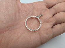 Load image into Gallery viewer, 925 Sterling Silver 25 Cent Quarter Coin Bezel 24mm Diamond Cut Prong Cut