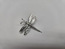 Load image into Gallery viewer, 925 Sterling Silver Dragonfly Pendant Oxidized Finished 1 3/8 Inch (35mm) Tall
